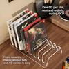 Clear Acrylic CD Display Shelf 2PCS 6 8 Grid Storage Organizer for Home Office Media Collection