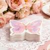 20-Piece Pink Butterfly-Shaped Disposable Napkins, Butterfly-Printed Napkins, Suitable For Mother'S Day, Weddings, Birthday Parties, Family