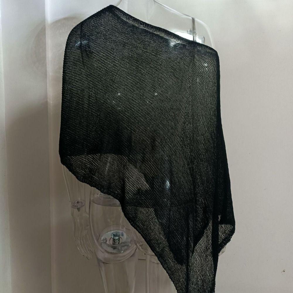 Женский плащ-накидка Сетчатые топы для защиты от солнца Простой вязаный шаль с открытыми плечами Женский/Женский