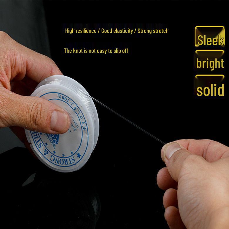 Elastic Crystal Bead Bracelet String - Transparent Rubber Cord for DIY Beading