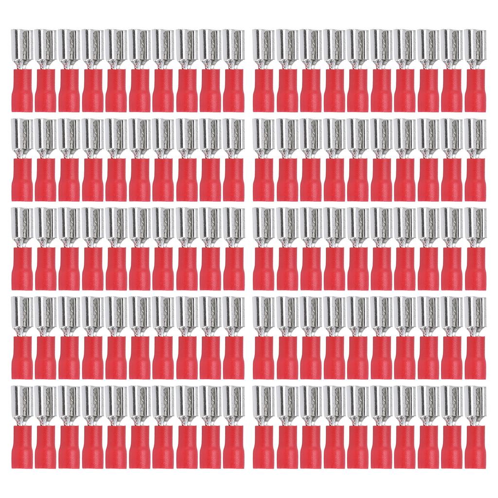 100 шт. Изолированный обжимной клеммный наконечник типа «лопатка» Медный ПВХ Электрический обжимной терминал для дома