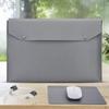 Readybox Slim Laptop Tablet Leather Pouch Case + Mouse Pad, Gray