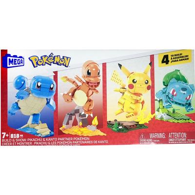 MEGA Pokemon Mega Construx Quad Set Пикачу Бульбазавр Сквиртл 818 деталей