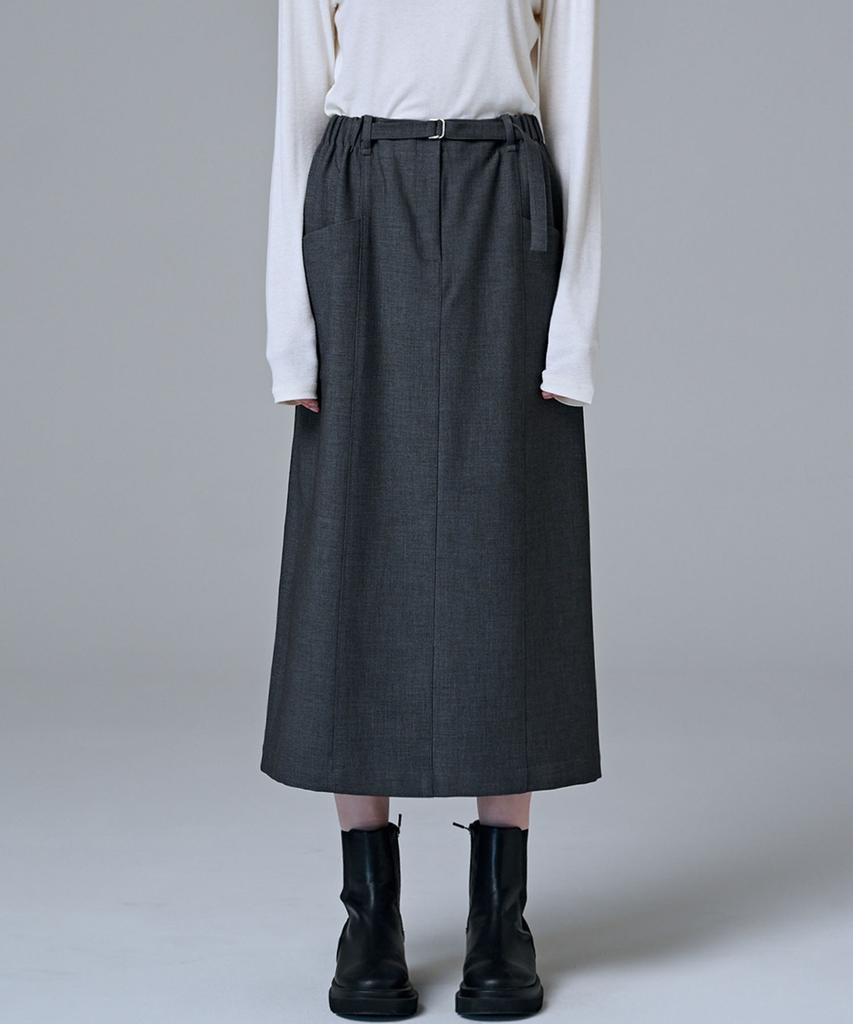 Marop 3107 Stretch H-Line Skirt (Dark Gray)