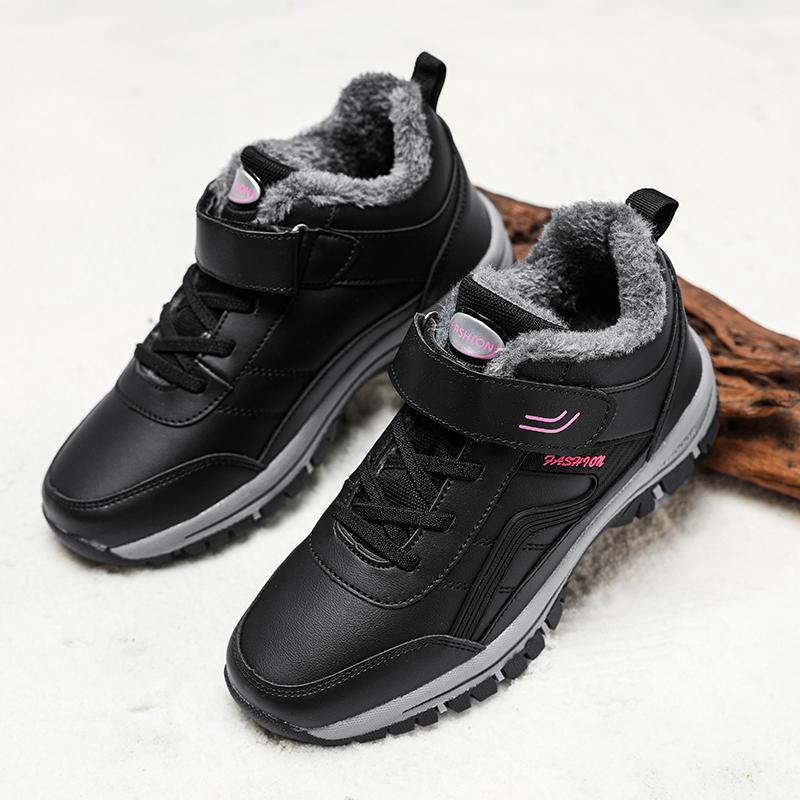 MCTIN Couple Sneakers Winter Plush Platform Warm Shoes for Women Casual Anti Slip Walking Shoes Men