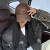 Retro Three-Dimensional Letter Embroidered Baseball Cap For Men And Women, Sunshade, Wide Brim, Small Casual And Versatile Peaked Cap.