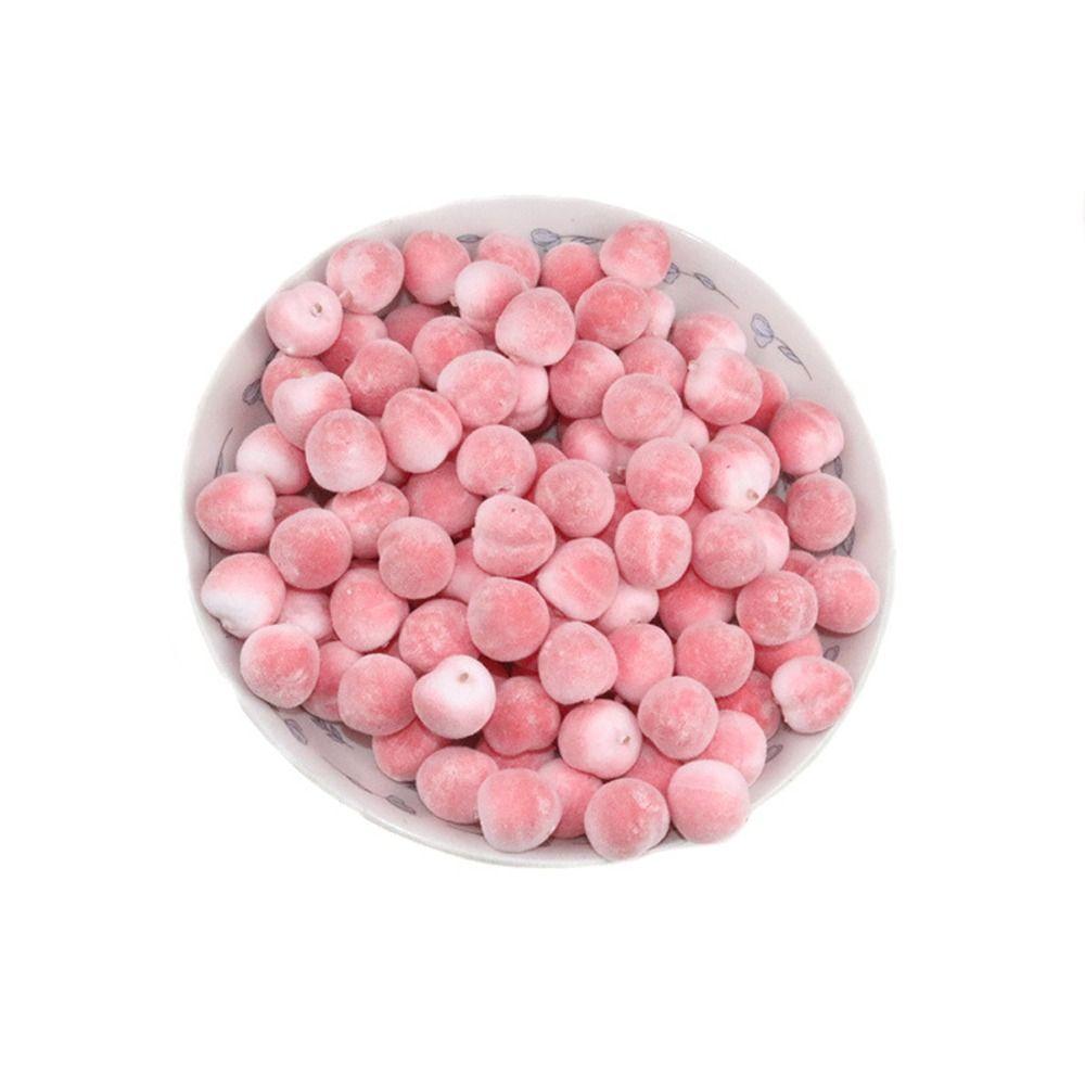 20pcs Realistic Honey Peach Model Handmade Artificial Peach Fruit Material Kitchen Ornaments