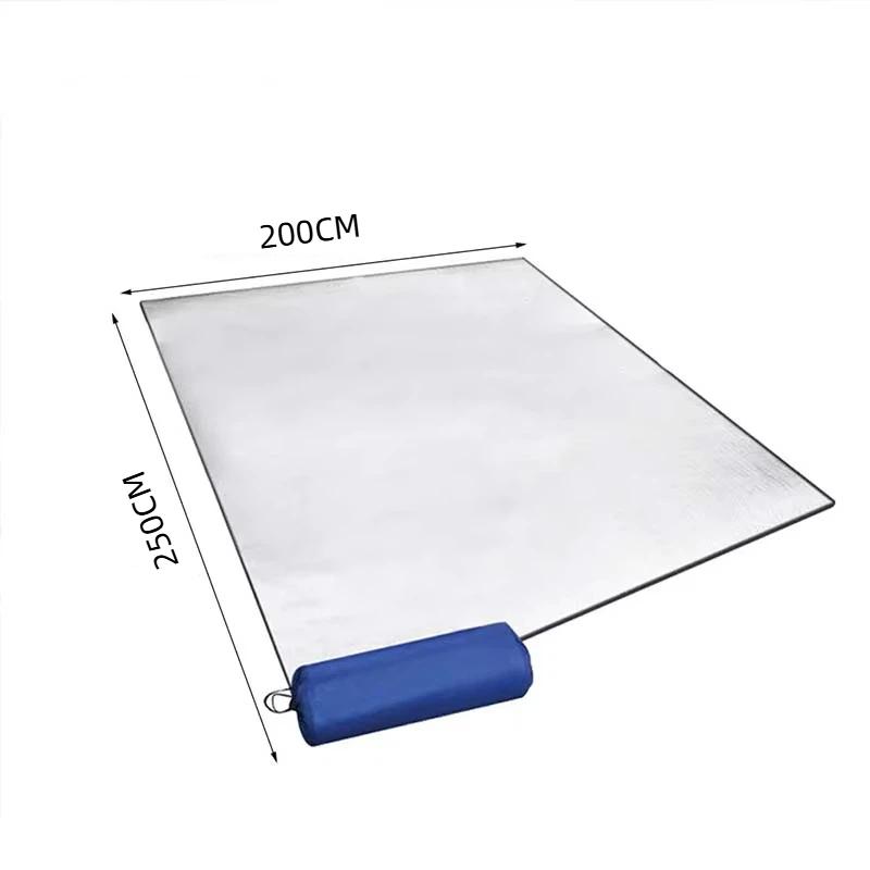 Double Sided Aluminum Foil Camping Mat Waterproof for Outdoor Survival Camping Hiking Portable with Storage Pouch