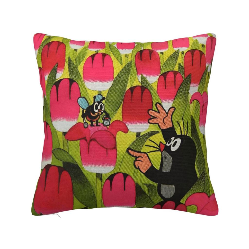 Pillow Cover The Little Mole With Friends Custom Diy Cushion Cover Vintage Pillow Case For Wedding Party Home Decor Pillowcases