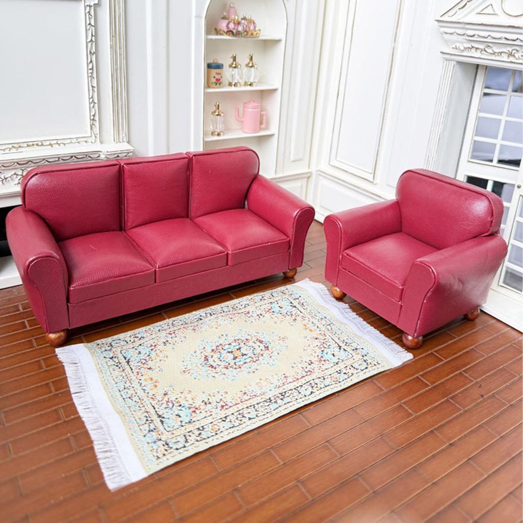 Миниатюрная модель дивана, фигурка для кукольного домика масштаба 1/12, мебель, отлично подходит для украшения сцены спальни и гостиной