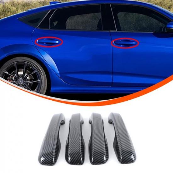 Carbon Fiber ABS Exterior Outer Smart Door Handle Trim For Acura Integra -24