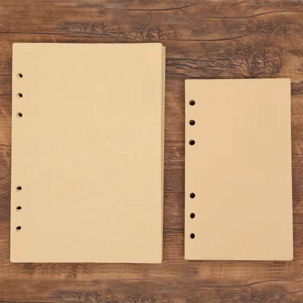 80Sheets A5/A6/A7 Notebook Refill Paper Kraft Paper 6-hole Binder Inner Page Students