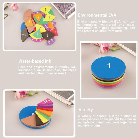 51 шт./компл., блок чисел, креативное обучение математике, игрушки для арифметики дробей EVA для детей