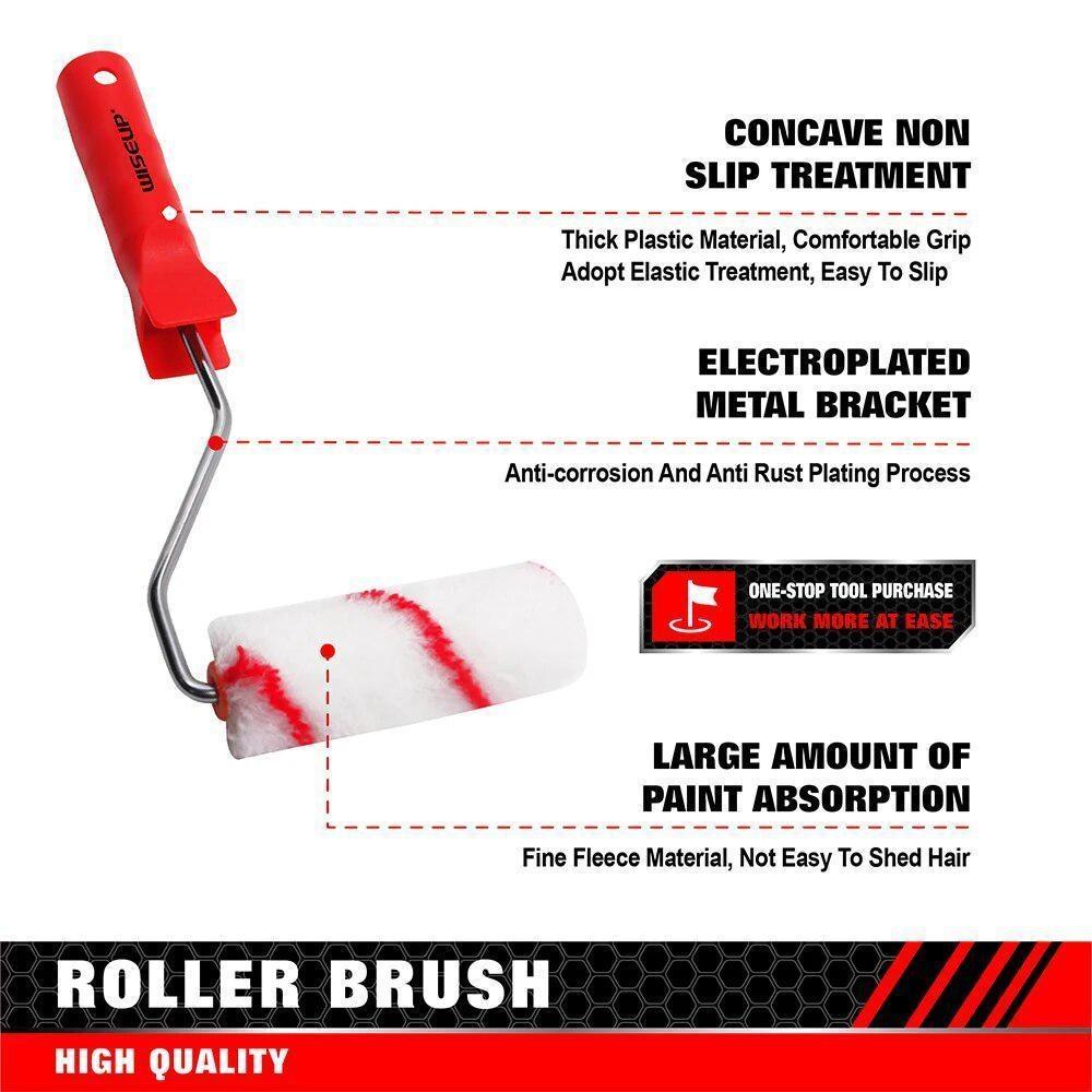 WISEUP Paint Edger с 9 сменными роликами Кисть для покраски Валик Кисть Различные Валики Кисть Инструменты для покраски