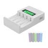 Battery Charger with 4 Slot Individually Charger for AA LR03 Rechargeable Batteries LCD Screen Battery Charger for NIMH