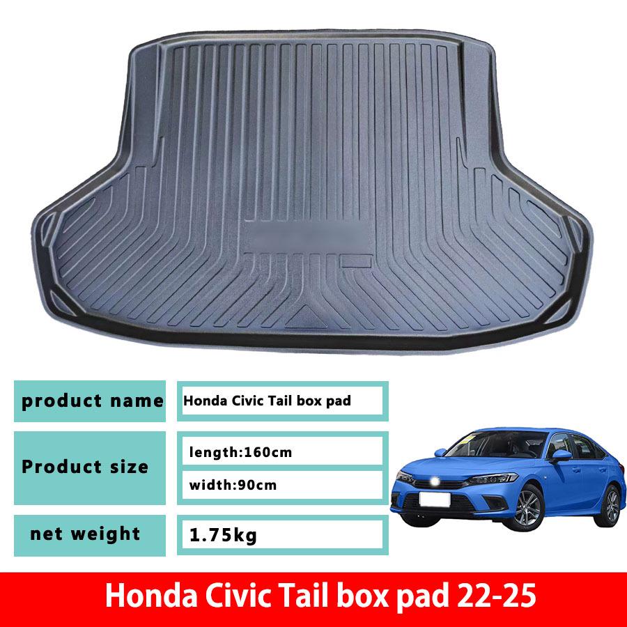 Коврики в багажник для Honda Civic 2022-2025: Прочные, водонепроницаемые, экологически чистые коврики из ТПЭ для улучшения интерьера.