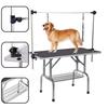 Professional Foldable Pet Grooming Table 90x60x76cm with Arm Portable Stand Leash Shelf Net Black Max 60kg