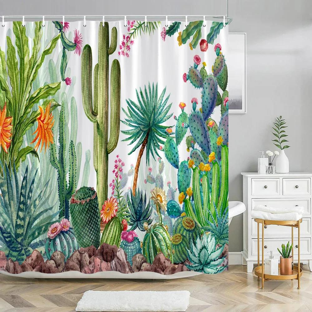 Колибри Цветочная Шторка для Душа Акварельная Птица Цветок Декор для Дома Ванная Комната Полиэстеровая Ткань Набор Штор для Ванной Крючок Моющийся