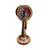 6'' Brass Telegraph Made Ship Engine Room With Wooden Base Gift Item