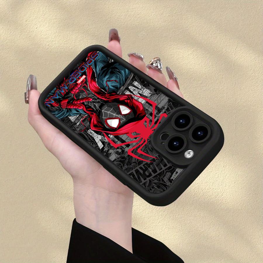 Мягкий чехол для телефона iPhone 15 16 14 Plus XR XS Max 13 12 11 Pro Max 17 Air 16e Marvel Милые Человеки-Пауки