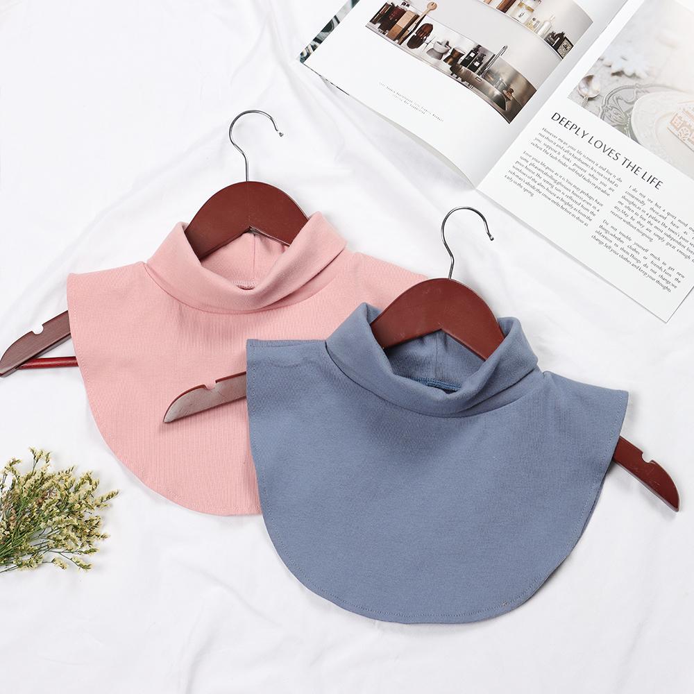 Windproof Turtleneck Cotton Scarf Fashion Fake Collar Women