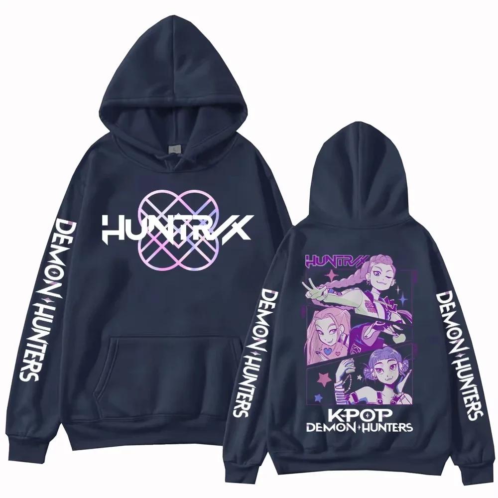 Anime K-Pop Demon Hunters Hoodie Harajuku Hip Hop Pullover Tops Sweatshirt Fashion Trends Unisex