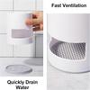 2 PCS Toothbrush Holder,Ventilated Mould-Proof Toothbrush Caddy Bathroom Organizer,White Small Tough Toothbrush Pot Stand