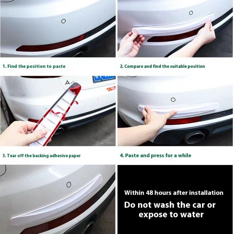 4 шт. Защитная полоса для бампера автомобиля, защита углов, полосы для защиты от царапин, защита от столкновений, автоаксессуары