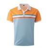 Мужская повседневная рубашка поло с цветными блоками и короткими рукавами