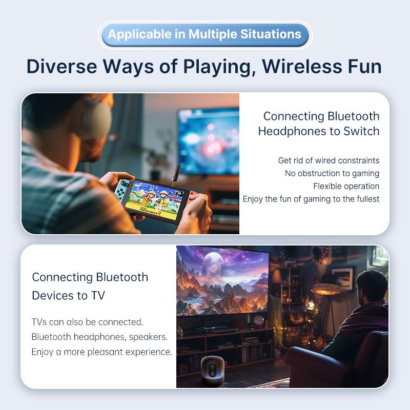 2 в 1 Bluetooth аудио приемник передатчик 3,5 мм AUX TF с микрофоном Hi-Fi стерео музыкальный беспроводной адаптер для автомобиля самолета ТВ ПК наушников