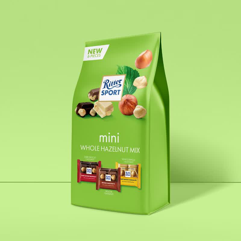 RITTER SPORT Подарочная коробка с мини-ассорти и шоколадом с фундуком