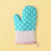 Printed Flower Dots Oven Mitts Thickened Microwave Gloves Heat Insulation Gloves  High Temperature
