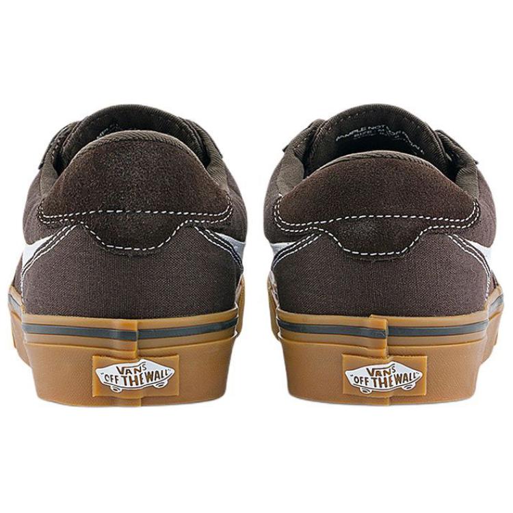 Vans Brooklyn Ls Comfortable Low Top Skate Shoes Men Sneaker Dark-Brown VN000D7QD4C