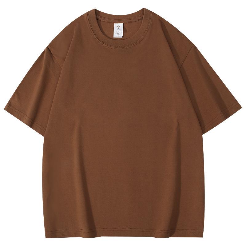 260g High-Quality Double Yarn Ice Cool Heavyweight Loose Drop Shoulder Short Sleeve T-shirt with Custom Logo for Class or Group Uniforms