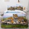3D Printed Animal Tiger Comfortable Duvet Quilt Cover Pillowcase Bedding Set Children Bedroom Decoration Home Textile