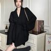 Кардиган-свитер женский, осень 2023, ленивое вязаное пальто высокого качества, тонкий мягкий клейкий кардиган на шнуровке, свитер для женщин