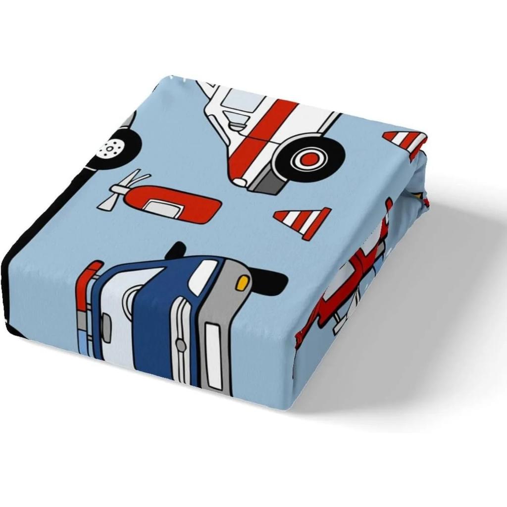 Cartoon  Car Aeroplane Toddler Bedding Motif,Microfibre Bedding Sets, Children's Bed  for Teenagers  Adult Red Blue Quilt Cover