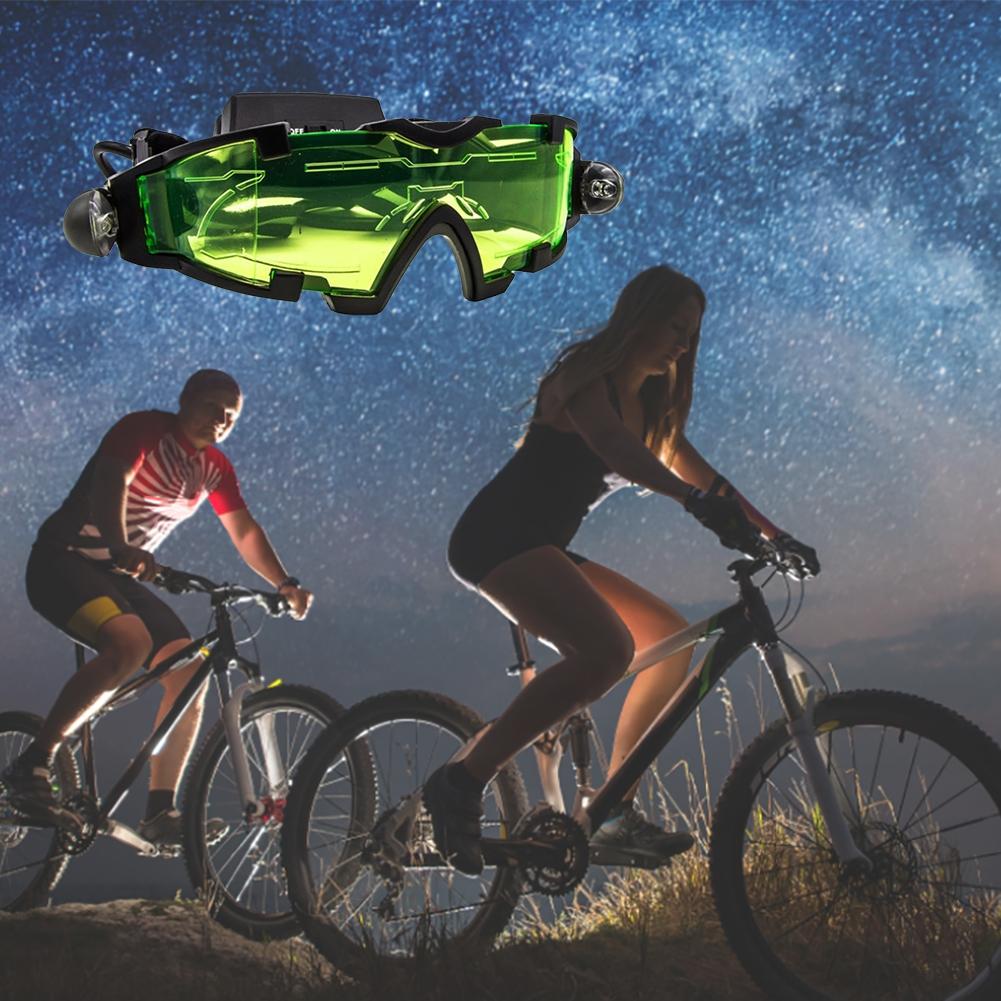 Очки ночного видения, уличные ночные виды спорта, светодиодные очки, ветрозащитные, пылезащитные, очки для ночной миссии для гонок, велоспорта, охоты