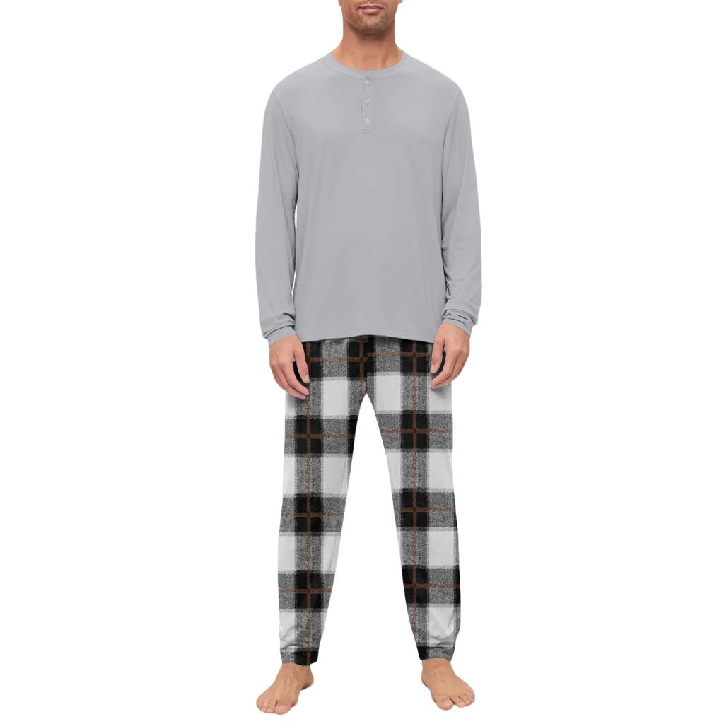 Men's Pajama Set, Long Sleeve And Long Pants, Two-piece Set