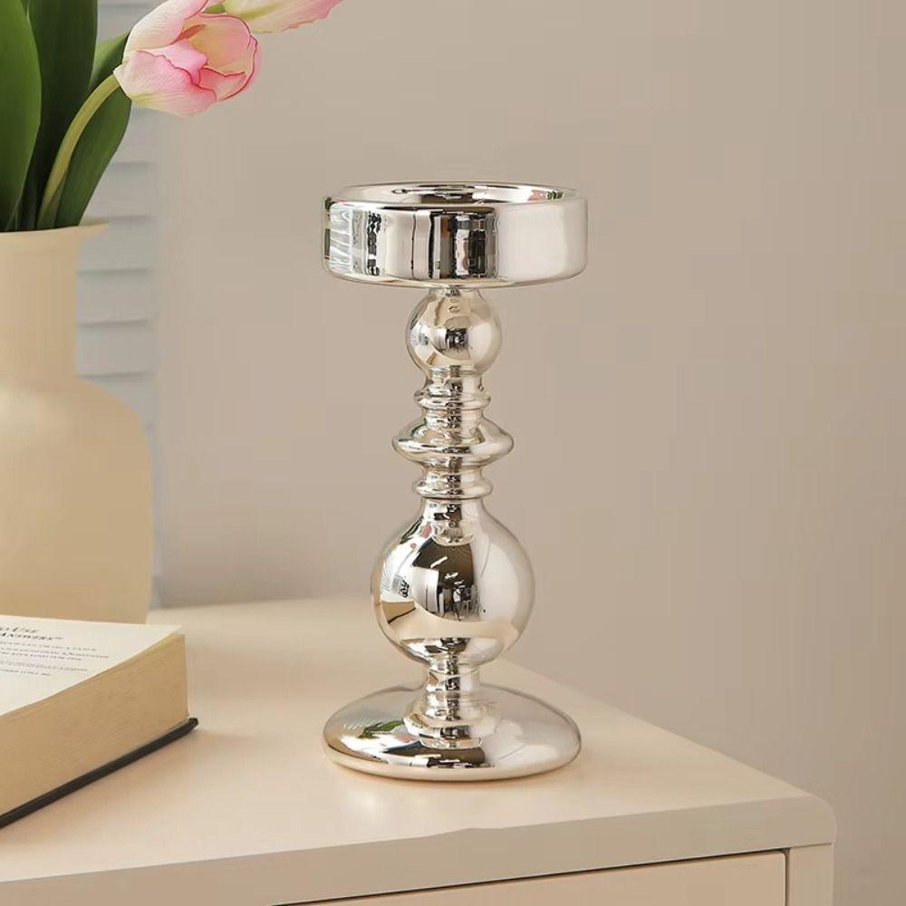 Elegant Minimalist Candlestick European Style Tea Light Rack Photo Props Candle Stands  Party
