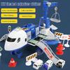 Theme Plane Model Transformation Aircraft Toy Car Multifunctional Music Simulation DIY Track Inertia Boys Children Toys Gift