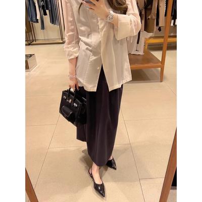 Женские сандалии из коровьей кожи с новым острым носком, пустой носок, низкий каблук, туфли-лодочки и одинарные туфли