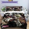 3pcs JoJo's Bizarre Adventure1 pattern bedding set duvet cover set includes duvet cover &pillowcases, perfect all season bedroom decoration & gift