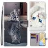 Модный расписной узорный чехол-книжка с ремешком для iPhone Samsung Huawei Honor Xiaomi Redmi OPPO Realme Moto Asus