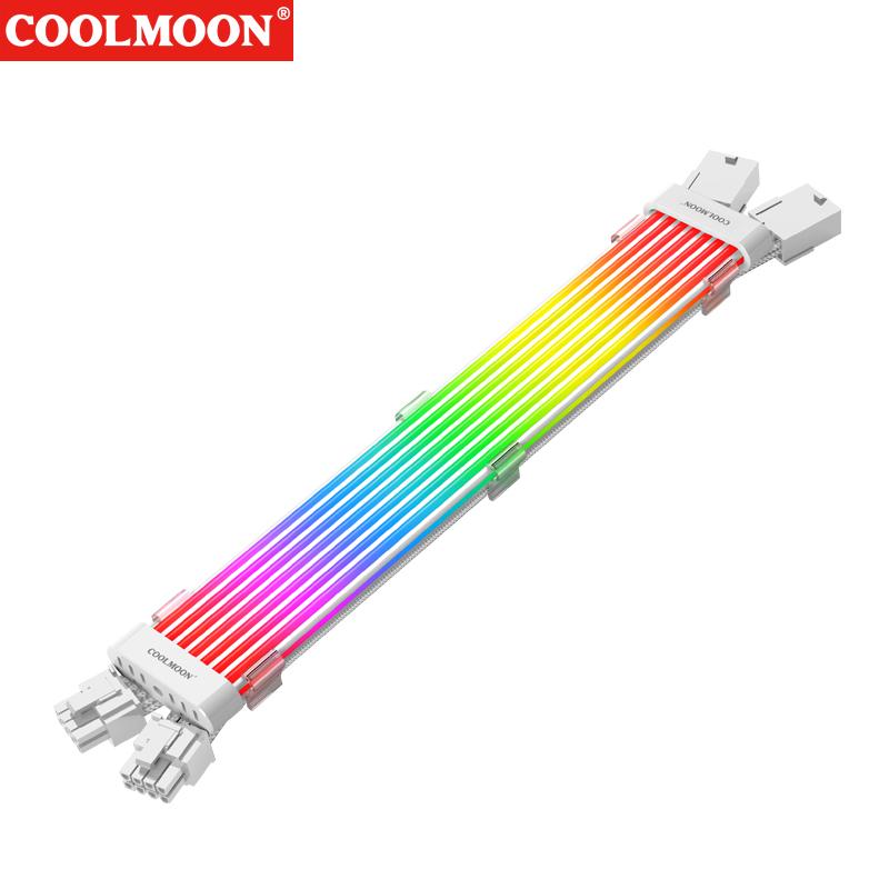 COOLMOON Glow Neon Шнур 8-контактный/24-контактный ARGB Блок питания Декоративная линия Замена Многофункциональные DIY Компьютерные аксессуары