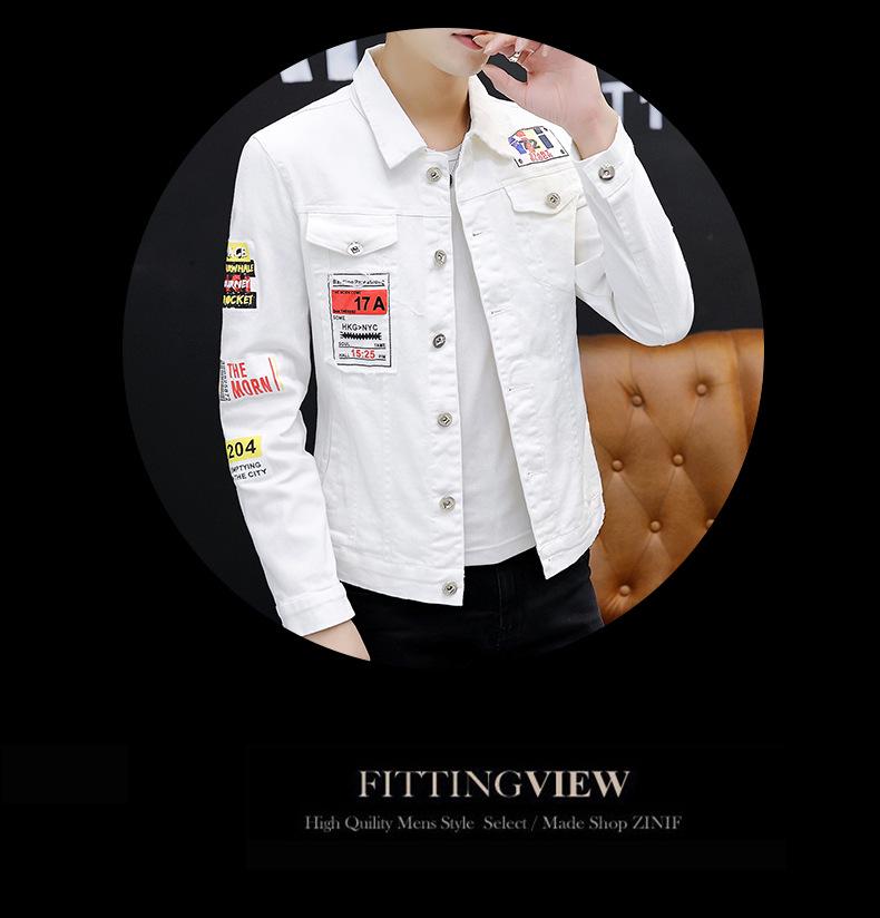 Мужская джинсовая куртка в корейском стиле Осень 2023 - Модная, Стильная, Молодежная мода для общительных мужчин Z