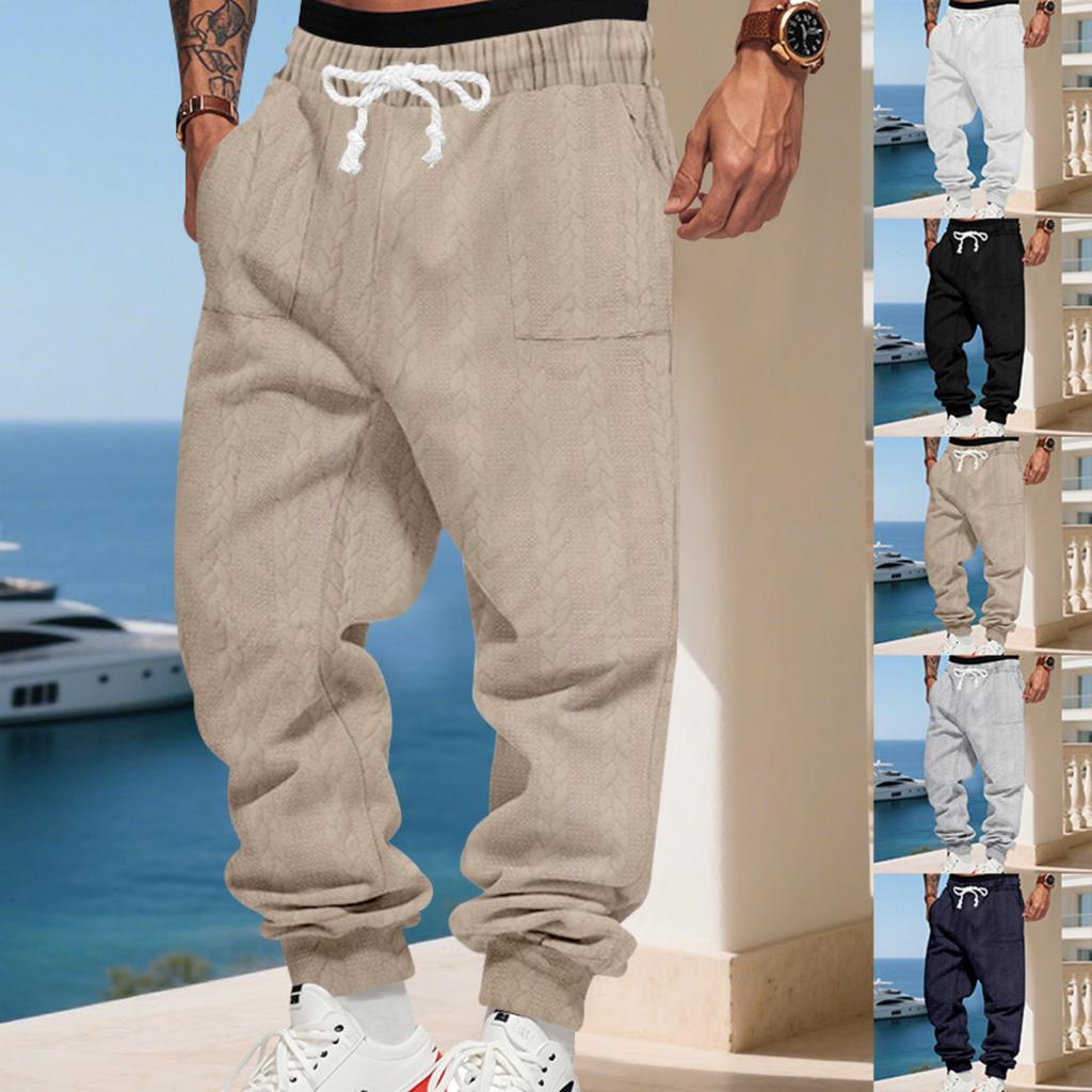 Men's Casual Sports Loose Solid Color Jogging Pants