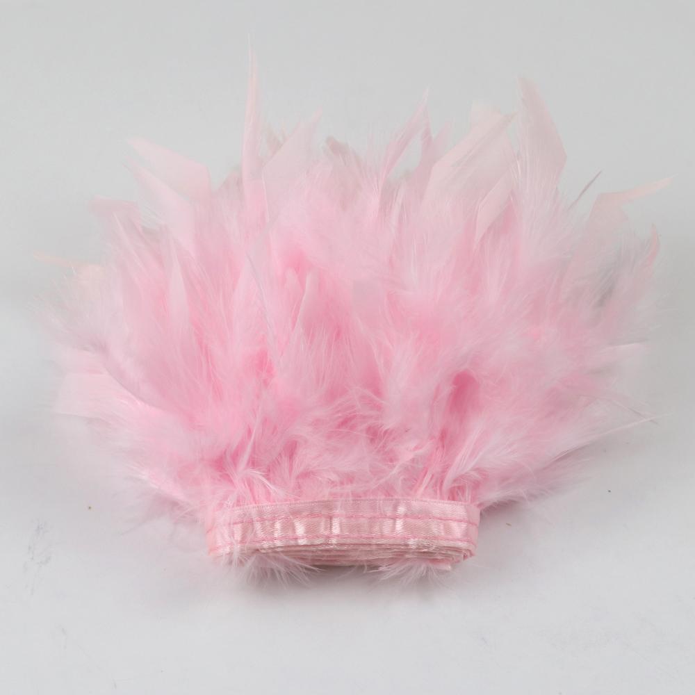 FeatherRed Turkey Feathers Trim 10-15cm 4-6 Inch Natural Feather Ribbon for Sewing Clothing Fringe Plumes Wedding Decoration