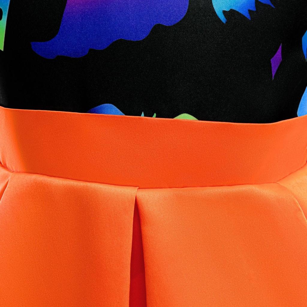 Halloween Girls Dress Printed Dress Witch Role Play Cosplay Costume Masquerade Costume