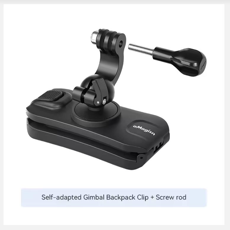 AMAGISN Зажим для рюкзака 360 Вращение Карданный ремешок Зажим Держатель Крепление Для Insta360 X4 Ace Pro GoPro Hero 13 12 11 10 9 Аксессуары